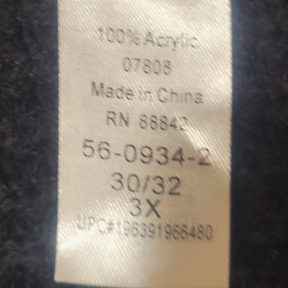 Ellos Women's Open Front Black Waffle-Knit - Plus Size 3X - Picture 8 of 8